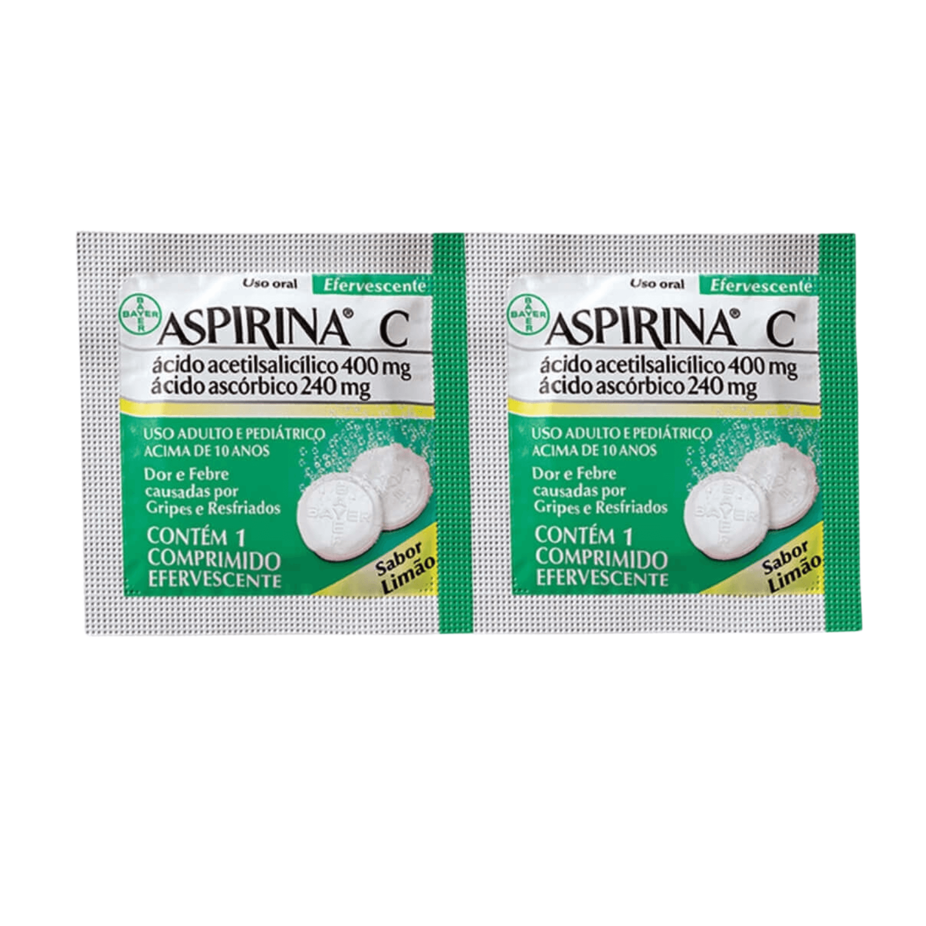 Aspirina C Ácido Acetilsalicílico 400mg + Ácido Ascórbico 240mg 10 comprimidos