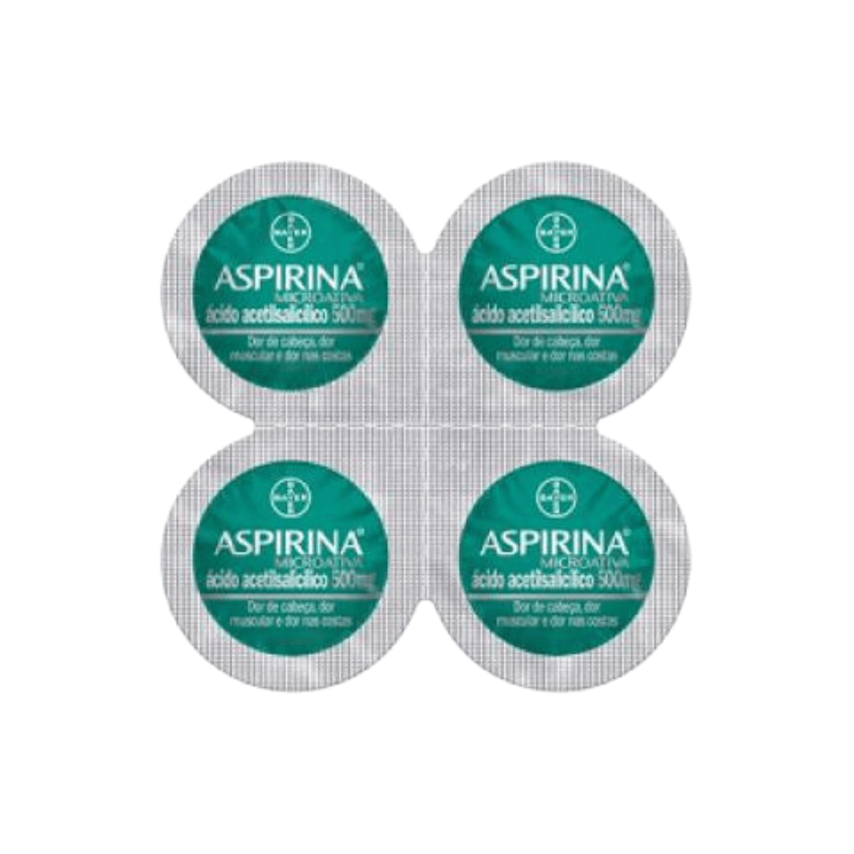Aspirina Microativa Ácido Acetilsalicílico 500mg 4 comprimidos