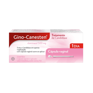 Gino Canesten Cápsula Vaginal 500mg - 1 Unidade + 1 Aplicador