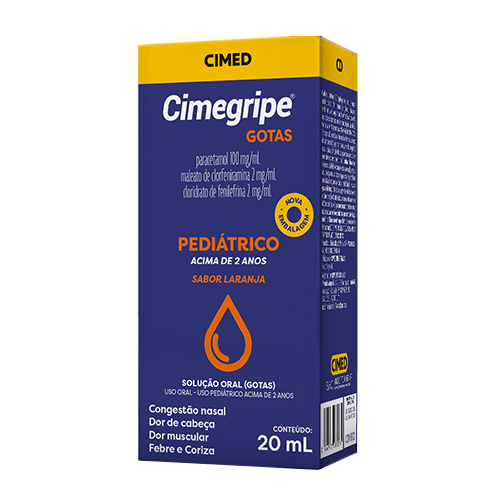 Cimegripe Gotas Sabor Laranja 20ml