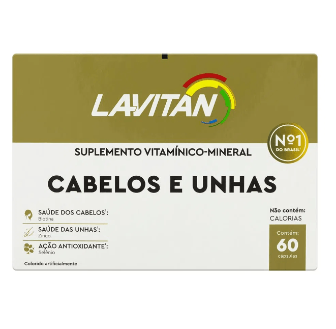 Lavitan Cabelos e Unhas Cimed com 60 Cápsulas