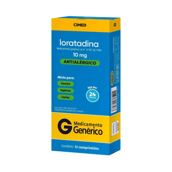 Loratadina 10mg com 12 Comprimidos