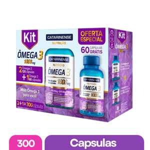 Kit Ômega 3 1000mg Catarinense com 300 Cápsulas