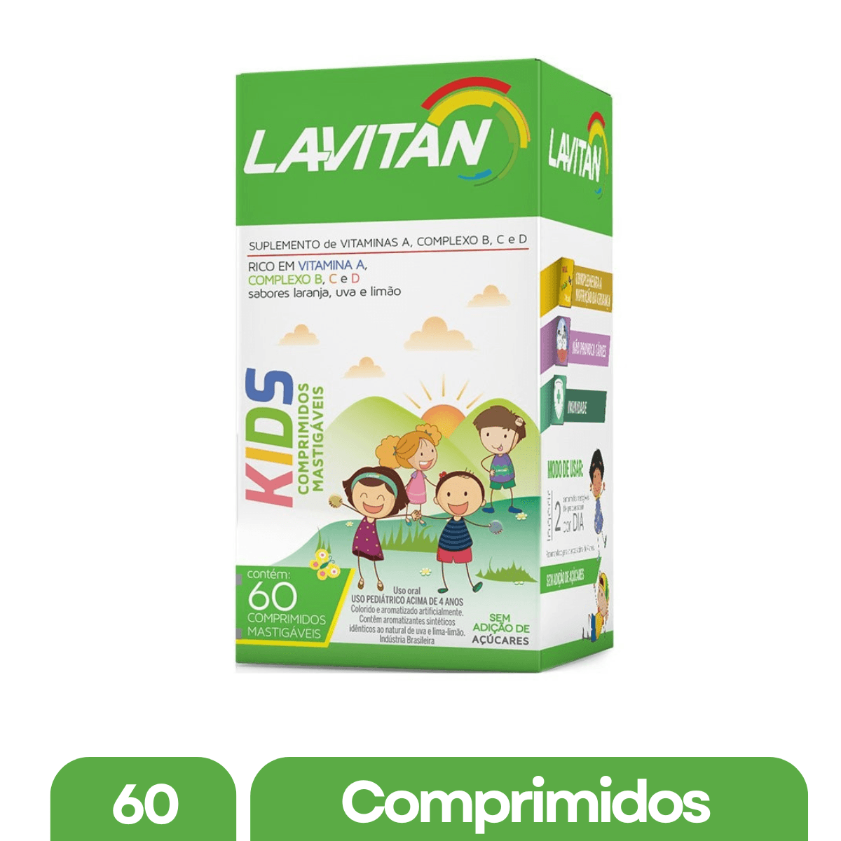 Lavitan Kids com 60 Comprimidos Mastigáveis