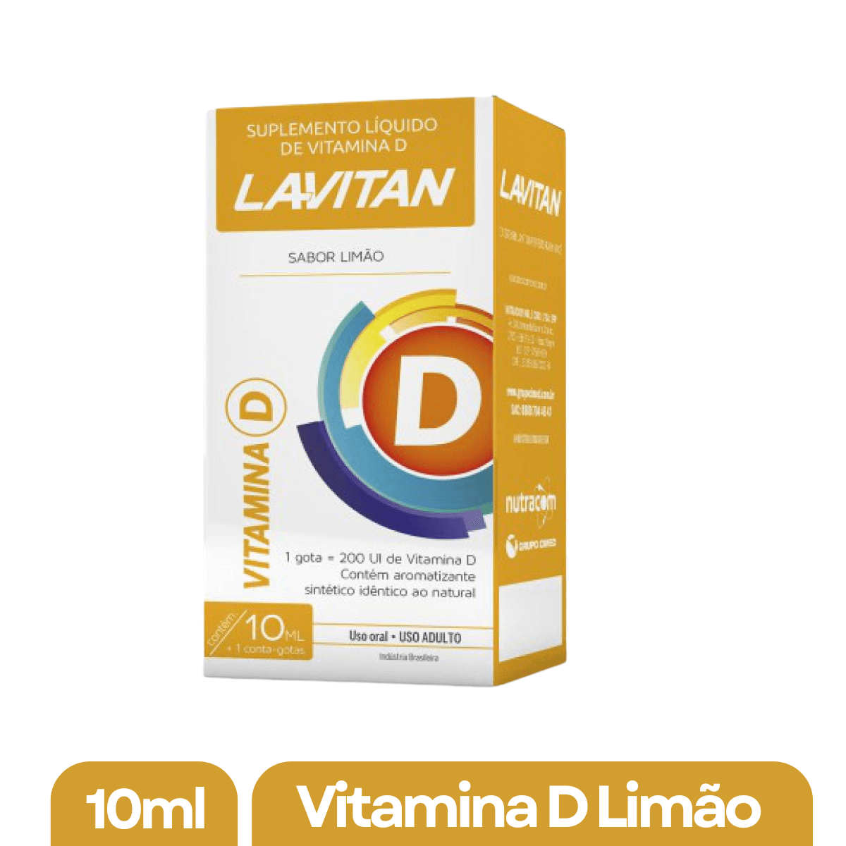 Lavitan Vitamina D Limão em Gotas 10ml