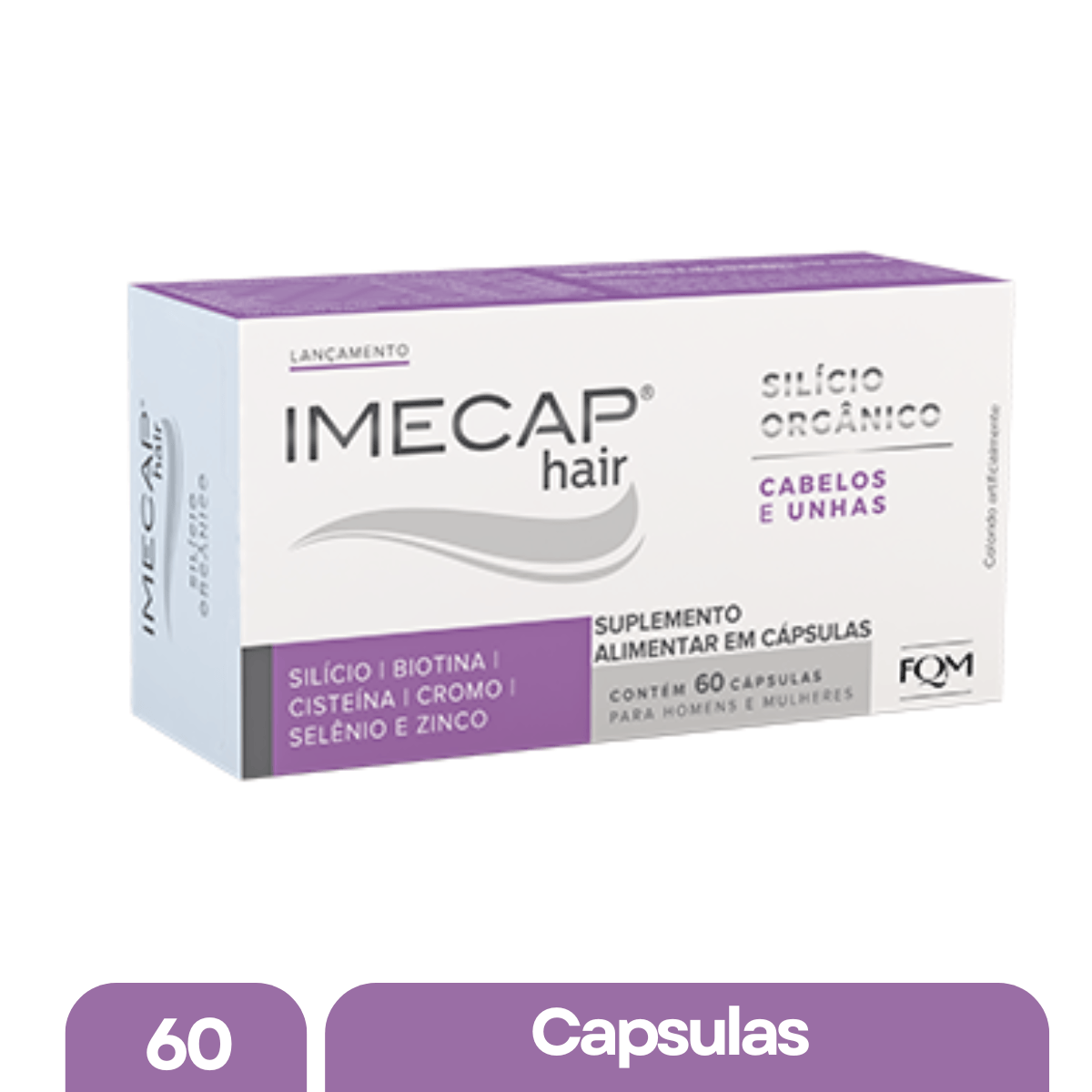 Imecap Hair Silício Orgânico com 60 Cápsulas