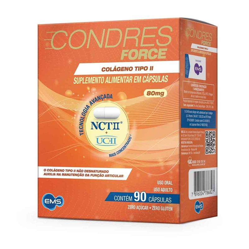 Condres-Force-Colageno-Tipo-II-com-90-Capsulas