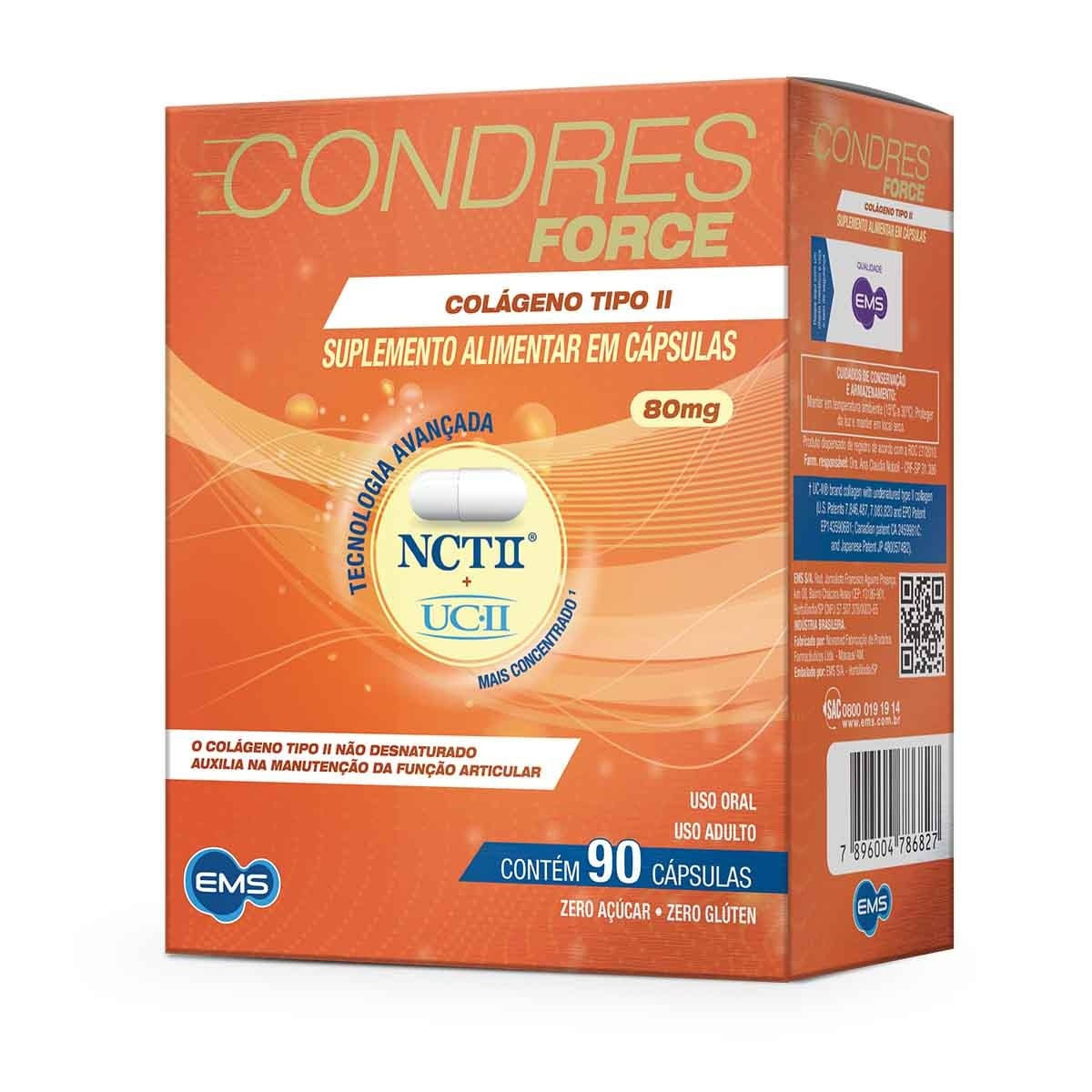 Condres Force Colágeno Tipo II com 90 Cápsulas