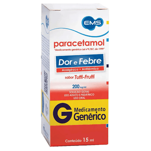 Paracetamol 200mg/ml Analgésico em Gotas 15ml