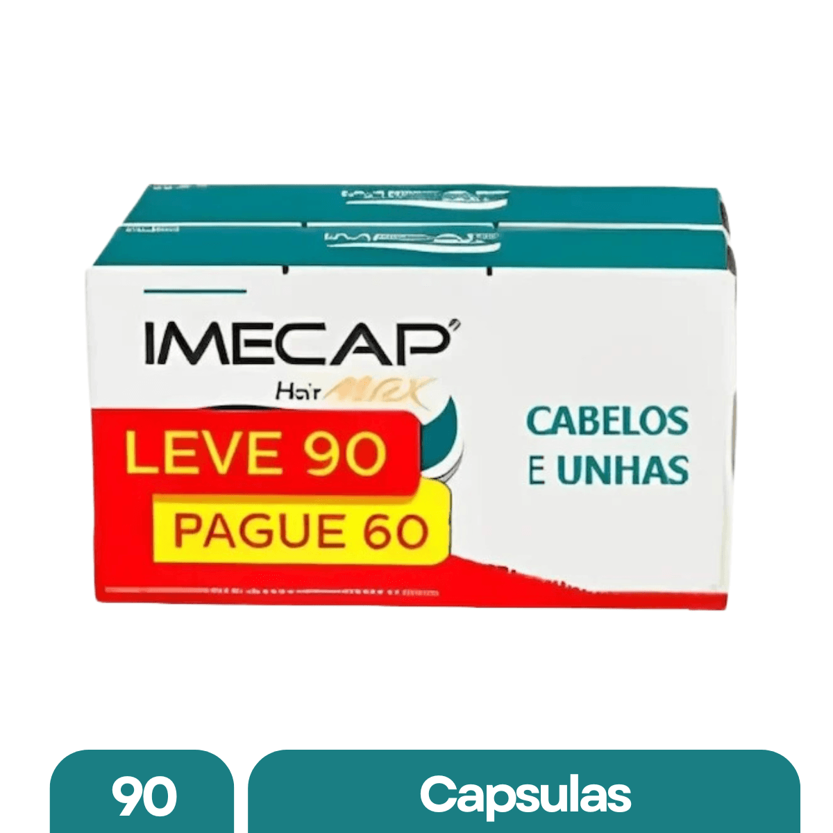 Imecap Hair Max Cabelos e Unhas com 90 Cápsulas