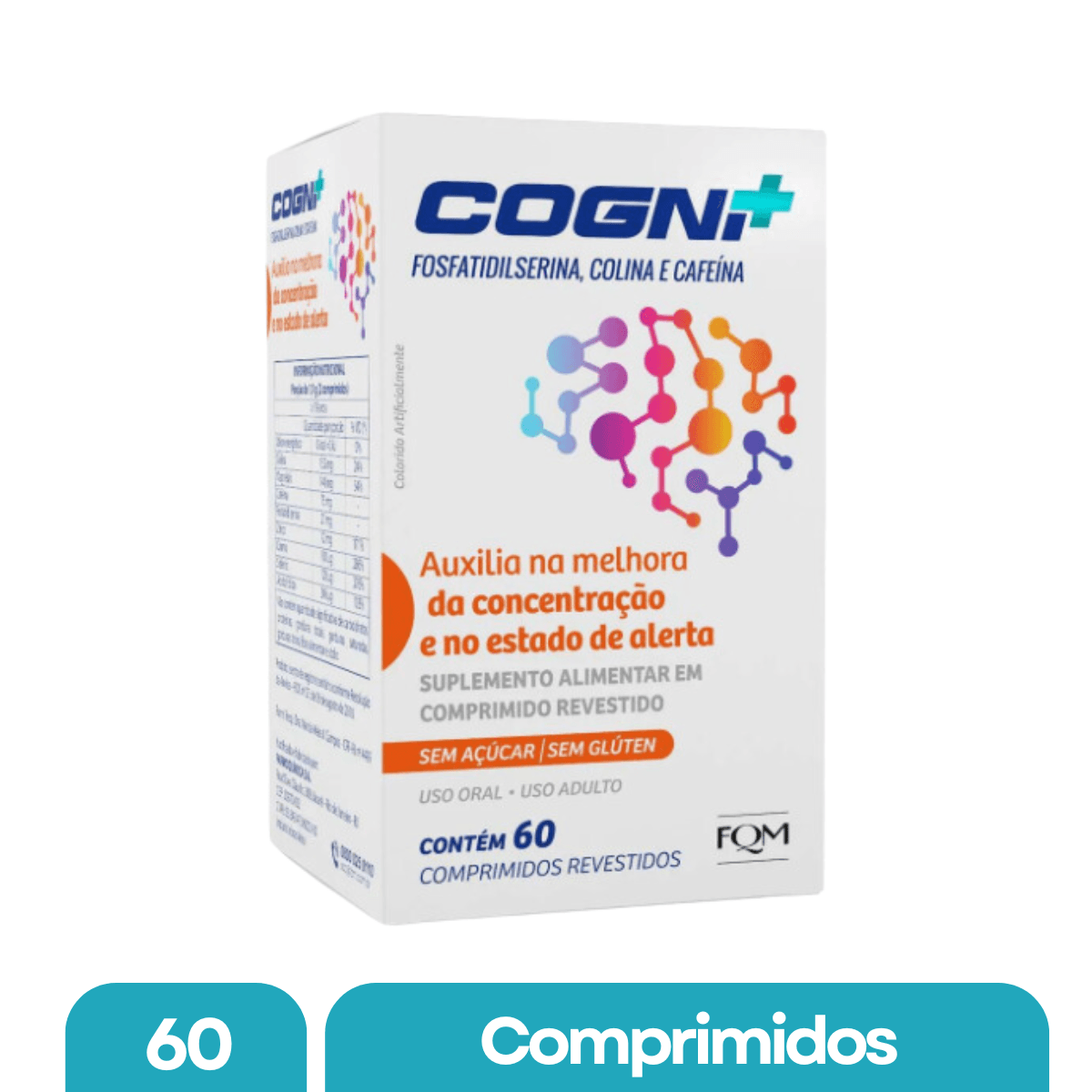 Suplemento Alimentar Cogni+ com 60 Comprimidos