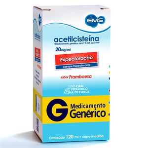 Acetilcisteína 20mg/ml Xarope Infantil EMS 120ml