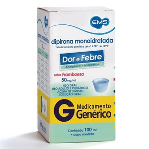 Dipirona Monoidratada 50mg/ml Sabor Framboesa 100ml