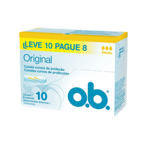 Absorvente Interno O.B Médio 10 Unidades