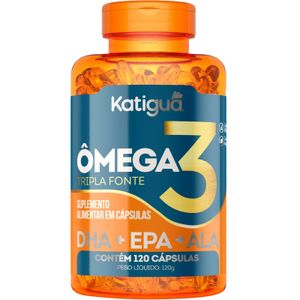 Ômega 3 Tripla Fonte 1000mg Katiguá com 120 Cápsulas