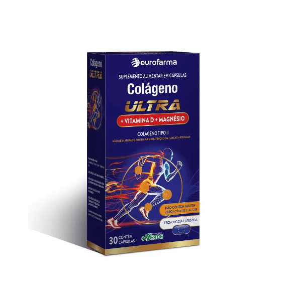 Colágeno Ultra Suplemento Alimentar Eurofarma 30 Cápsulas
