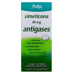 Simeticona 40mg Antigases Medley 20 Comprimidos