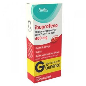 Ibuprofeno 400mg Medley com 10 Cápsulas