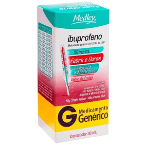 Ibuprofeno 50mg/ml Suspensão Oral Medley 30ml