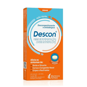 Descon Descongestionante e Antialérgico 12 Comprimidos