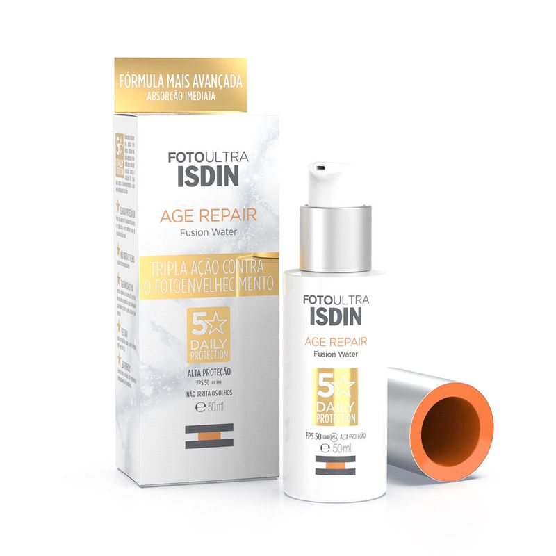 Protetor-Solar-Facial-Isdin-Age-Repair-FPS-50-Fusion-Water-50ml