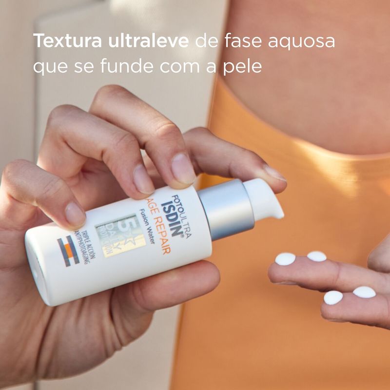 Protetor-Solar-Facial-Isdin-Age-Repair-FPS-50-Fusion-Water-50ml