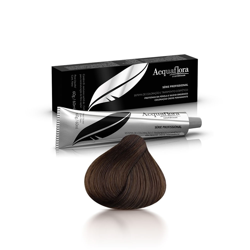 Coloração Permanente 5.1 Castanho Claro Acinzentado Acquaflora 60g