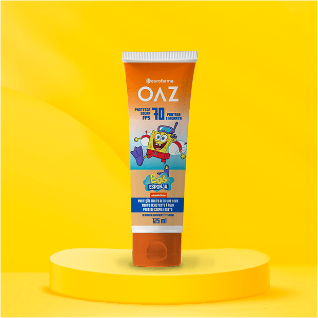 Protetor Solar OAZ Bob Esponja 70FPS 125ml