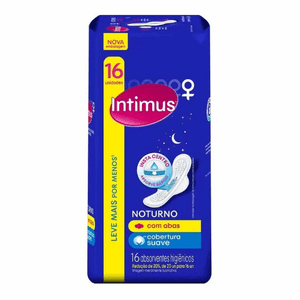 Absorvente Intimus Gel Noturno Suave 16 Unidades