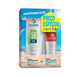 Kit Protetor Solar Anasol FPS 50 200g + Facial FPS 50 60g