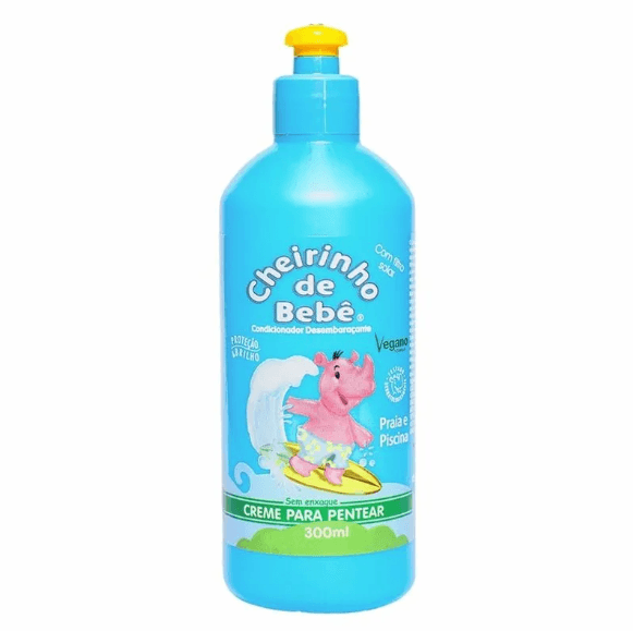 Creme De Pentear Cheirinho De Bebê Praia E Piscina 300ml