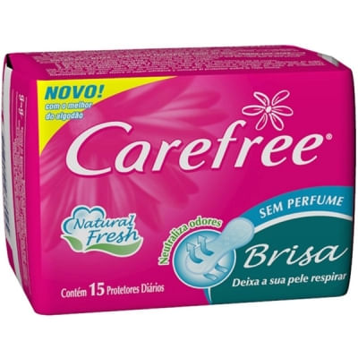 Protetor Diário Carefree Brisa Sem Perfume 15 unidades