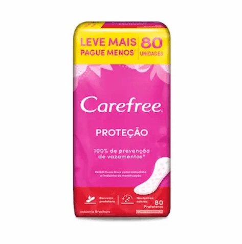 Protetor Diário Carefree Proteção com Perfume 80 unidades