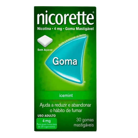Nicorette Icemint 4mg Goma Mastigável 30 unidades