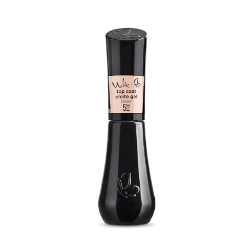 Esmalte Vult 5 Free Top Coat Gel Incolor com 8ml