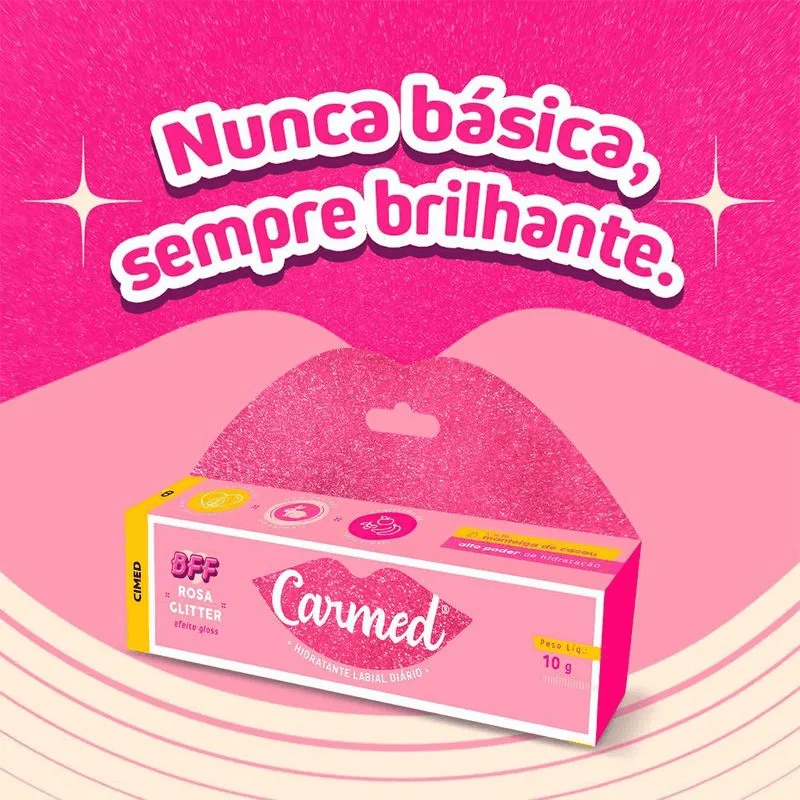 Carmed-Hidratante-Labial-Diario-BFF-Rosa-Glitter-Cimed-10g