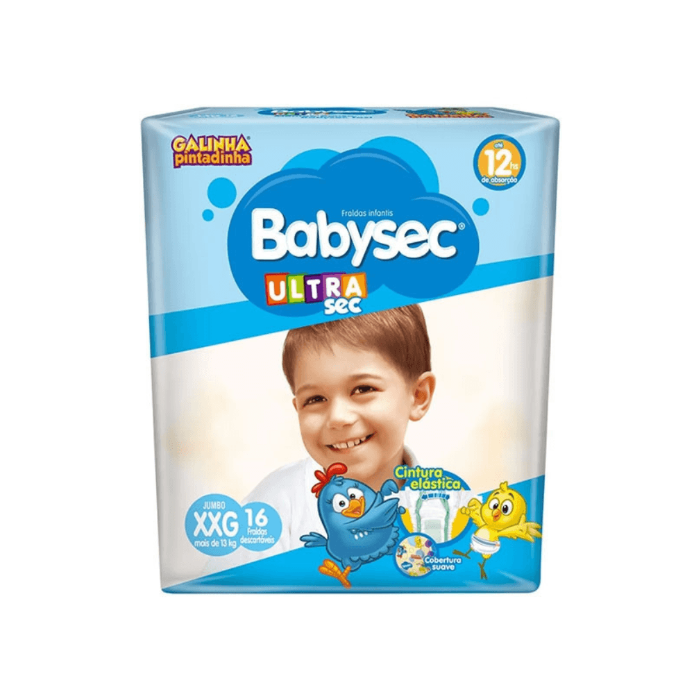 Fralda BabySec Jumbo Ultra Protect XXG - 16 unidades