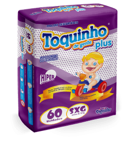 Fralda Toquinho de Gente Plus SXG Pacote com 60 Unidades