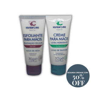 Kit Review Care Esfoliante para Mãos 70g + Creme para Mãos 70g