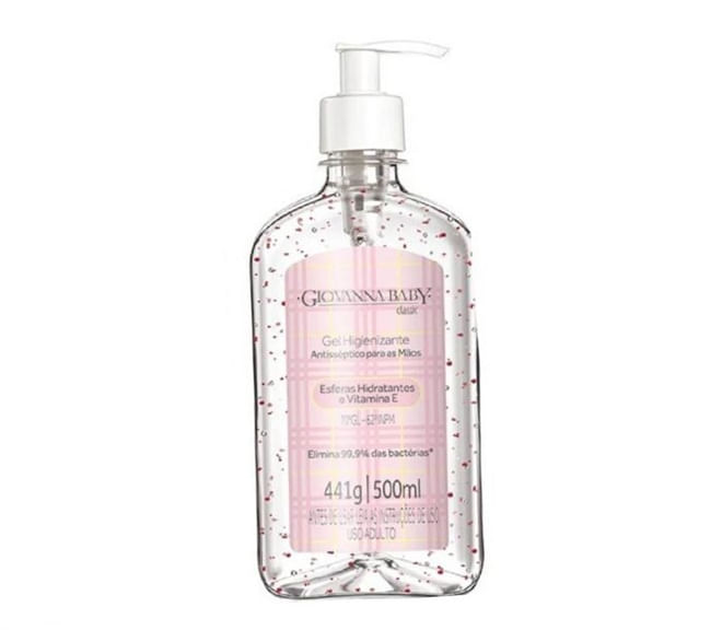Álcool em Gel Higienizante Classic Giovanna Baby 500ml