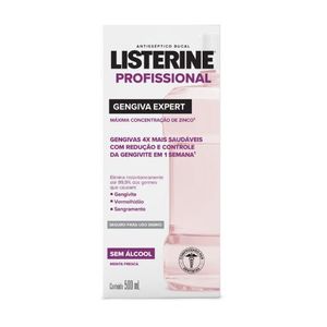 Antisséptico Bucal Listerine Profissional Gengiva Expert Sem Álcool 500ml