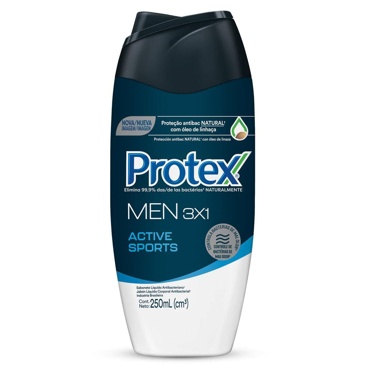 Sabonete Liquido Antibacteriano Protex Men Active Sport 250ml