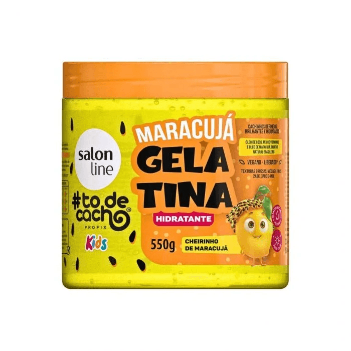 Gelatina #todecacho Kids Maracujá Hidratante Salon Line 550g