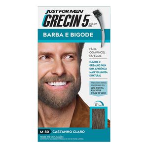 Grecin 5 Color Gel Barba e Bigode M-80 Castanho Claro 1 Unidade