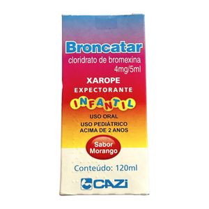 Xarope Expectorante Infantil Broncatar 4mg/5ml com 120ml