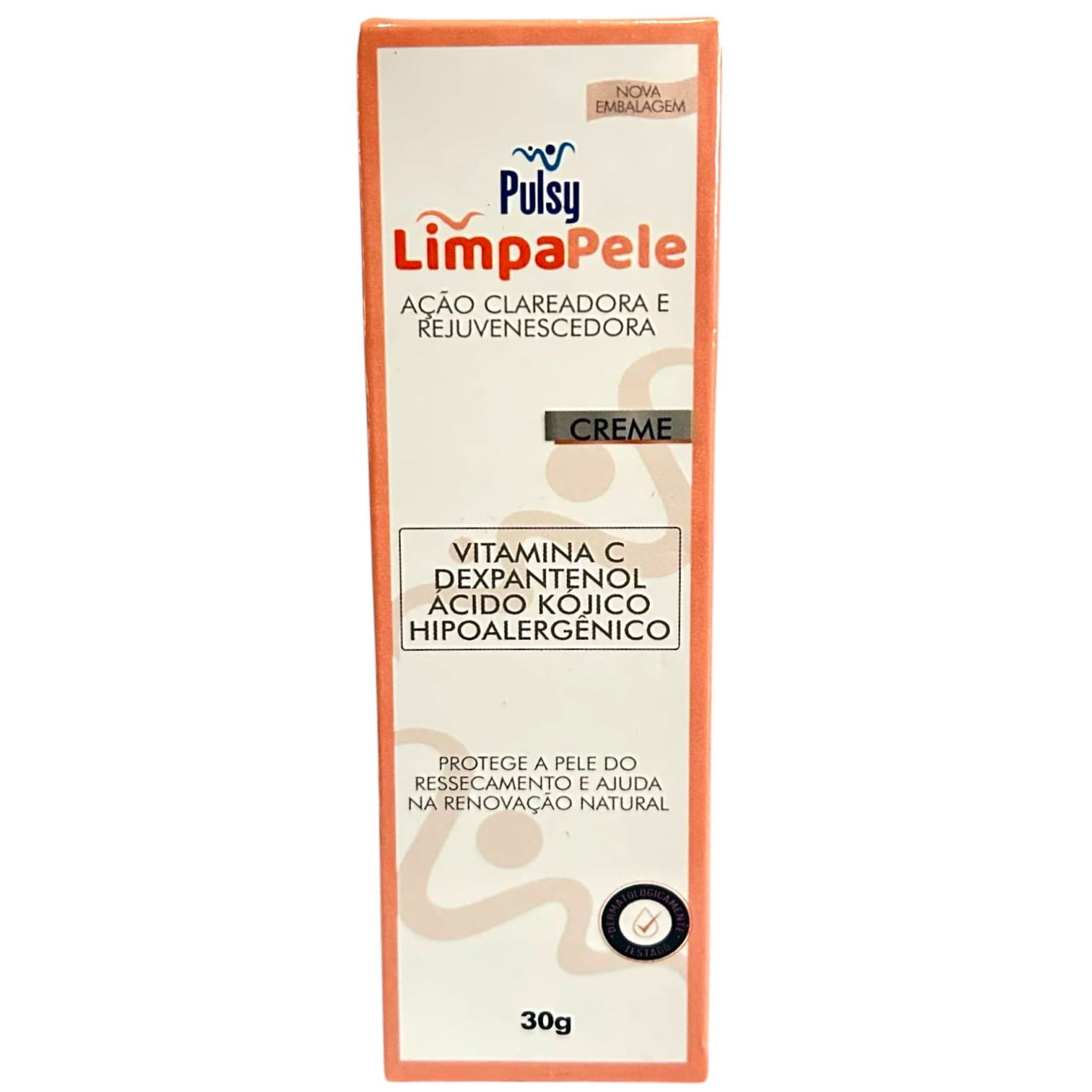 Creme Limpa Pele com Ação Clareador e Rejuvenescedor Pulsy 30g