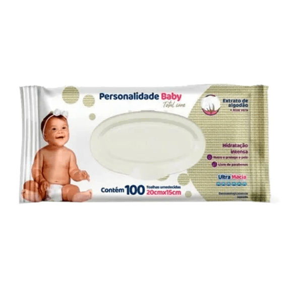 Toalhas Umedecidas Personalidade Baby 100 Toalhinhas