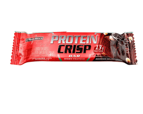 Barra de Proteína Crisp Bar Whey Protein Integralmedica Brownie de Chocolate 45g