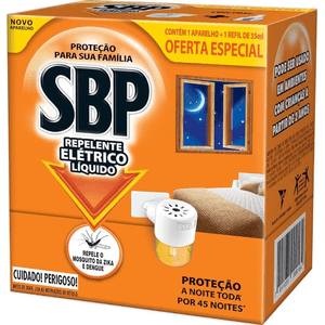 SBP Repelente Elétrico Líquido Aparelho + Refil de 35ml