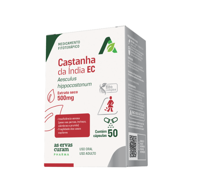 Castanha da Índia EC Fitoterápico com 50 Cápsulas